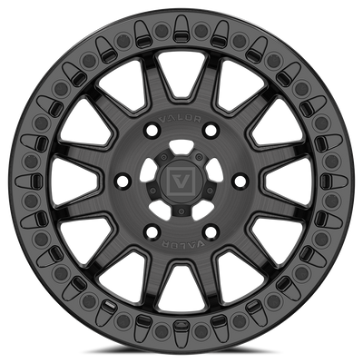 V09 Beadlock UTV Wheel Brushed Charcoal