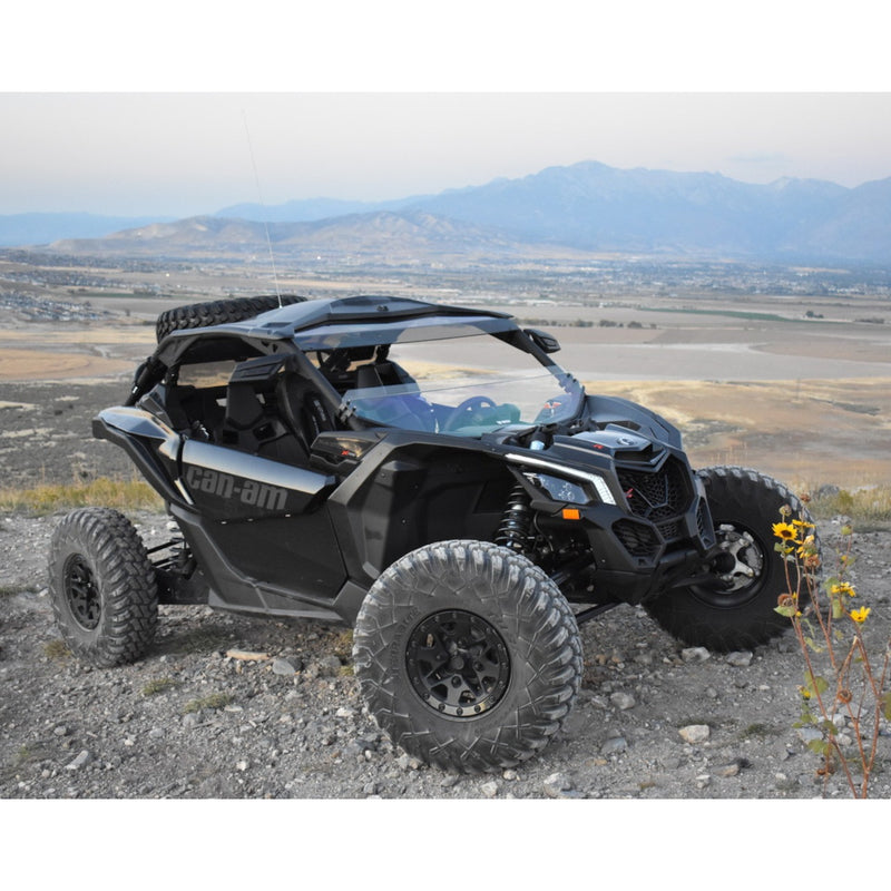 full machine installed Can-AM polycarbonate visor side view