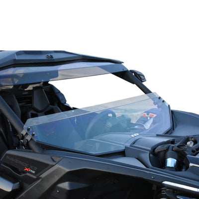 side front view installed polycarbonate windshield