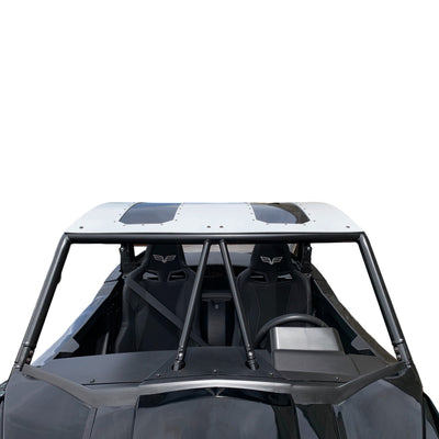 front view installed white sunroof moto armor