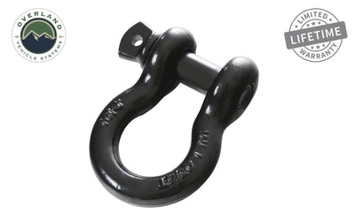 Overland Vehicle Systems Black 3/4" D Ring Shackle 4.75 Ton