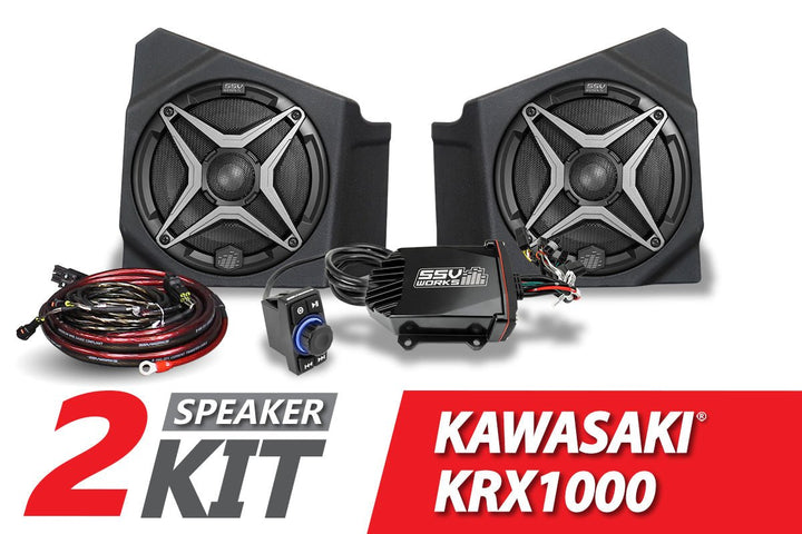 2020 - 2023 Kawasaki KRX1000 2 - Speaker SSV Works Audio - Kit - Rugged Terrain