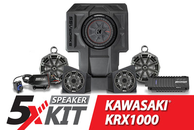 2020-2023 Kawasaki KRX1000 2-Seater Phase X 5-Speaker Kicker Audio-Kit