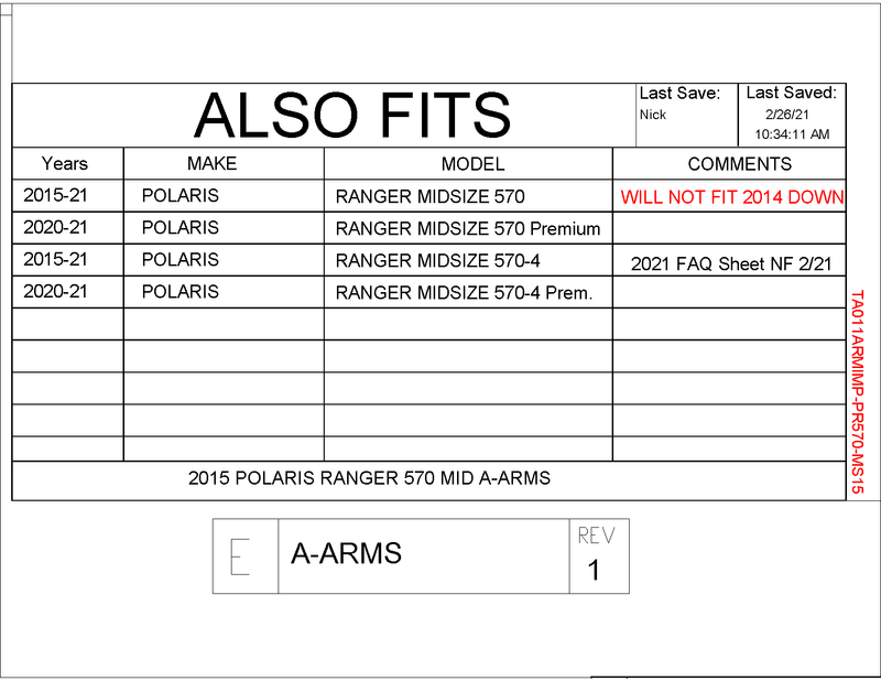 Trail Armor  iMpact  A-Arm Guards | 2014-21 Ranger Midsize 570 \ 570 Crew(Vehicle Fitment)