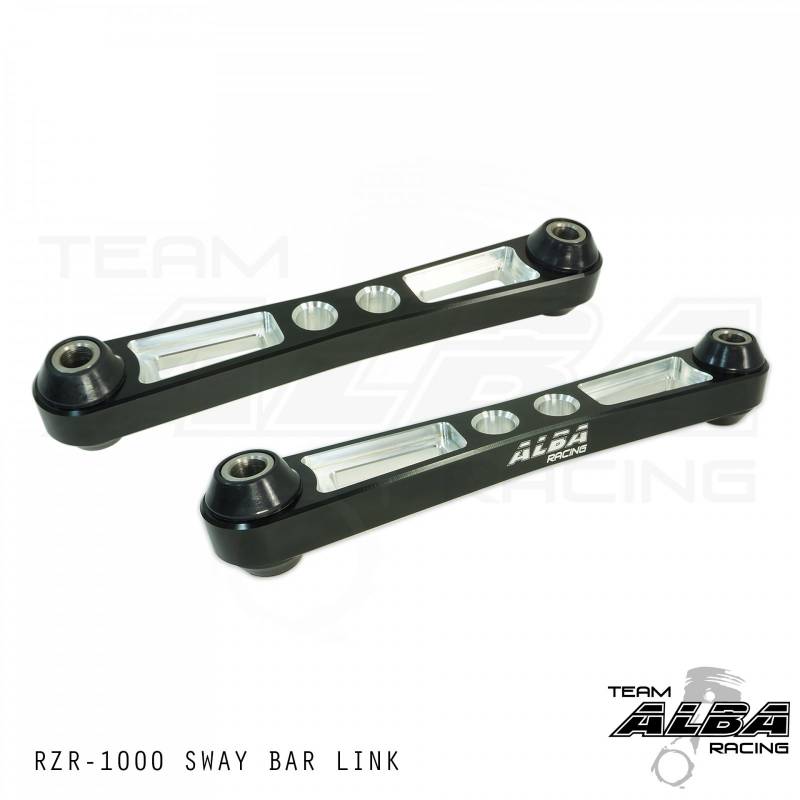 Alba Racing Black Billet Rear Sway Bar Links Polaris RZR XP 1000