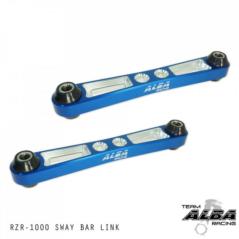 Alba Racing Blue Billet Rear Sway Bar Links Polaris RZR XP 1000