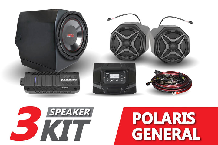 2016 - 2022 Polaris General Complete SSV Works 3 - Speaker Plug - & - Play System - Rugged Terrain
