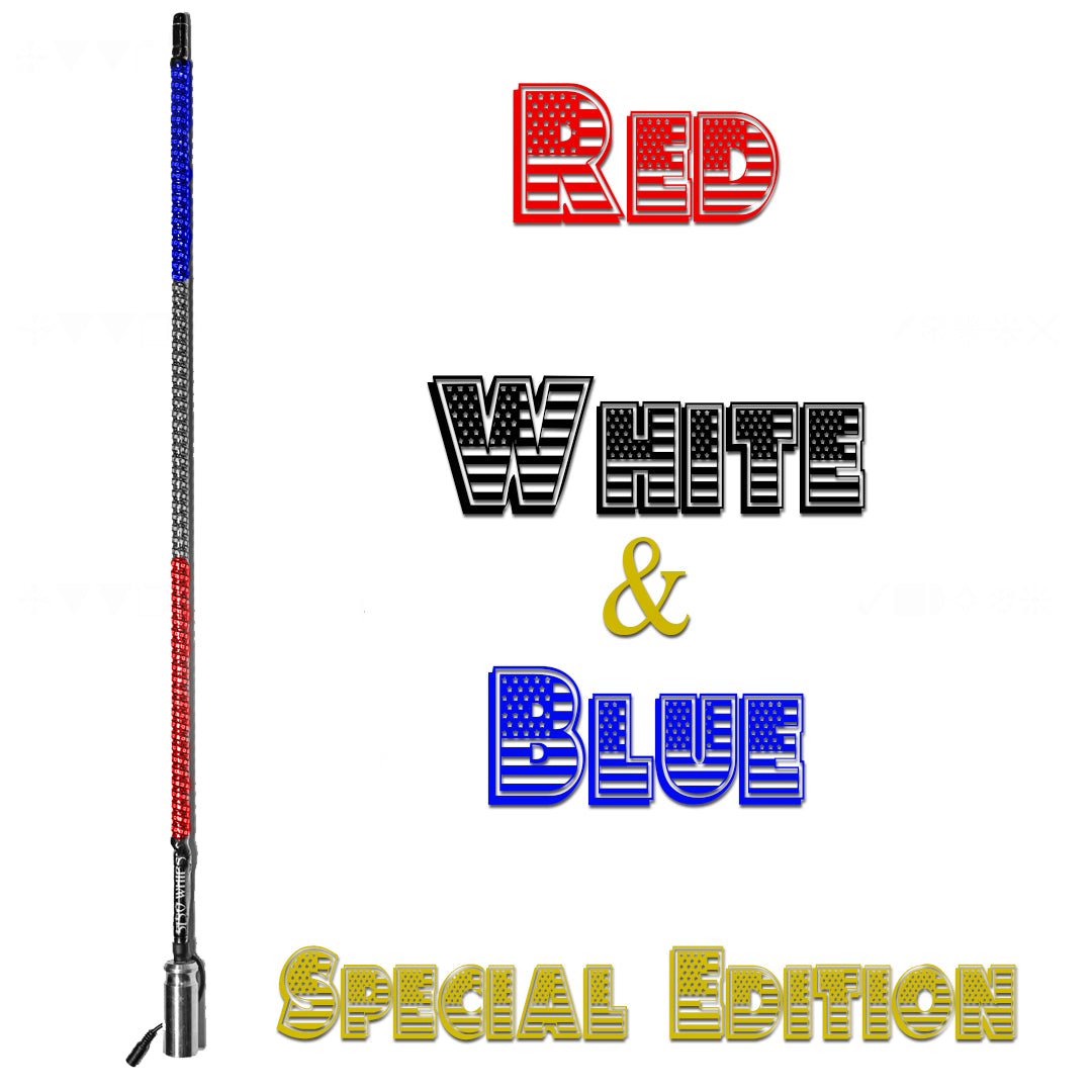 5150 Whips Red, White, & Blue Special Edition Hyper Whip – Rugged