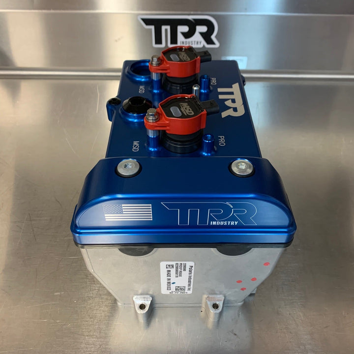 TPR016 - BLUE Billet Valve Cover W/Oilers - Turbo R / Pro XP - Rugged Terrain