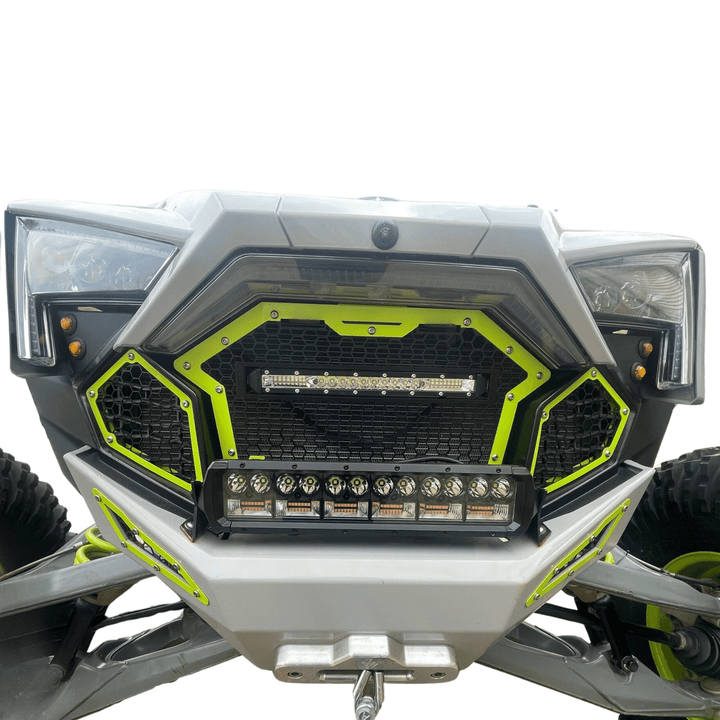L&W Fab Front Grill with Light Bar for RZR Turbo R / Pro R / Pro XP - Rugged Terrain