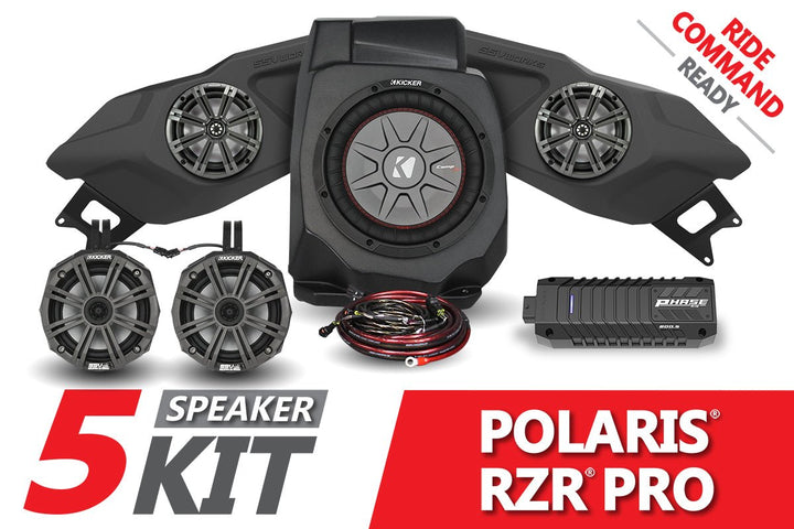 2020 - 2023 Polaris RZR Pro Kicker 5 - Speaker Plug - & - Play System for Ride Command - Rugged Terrain