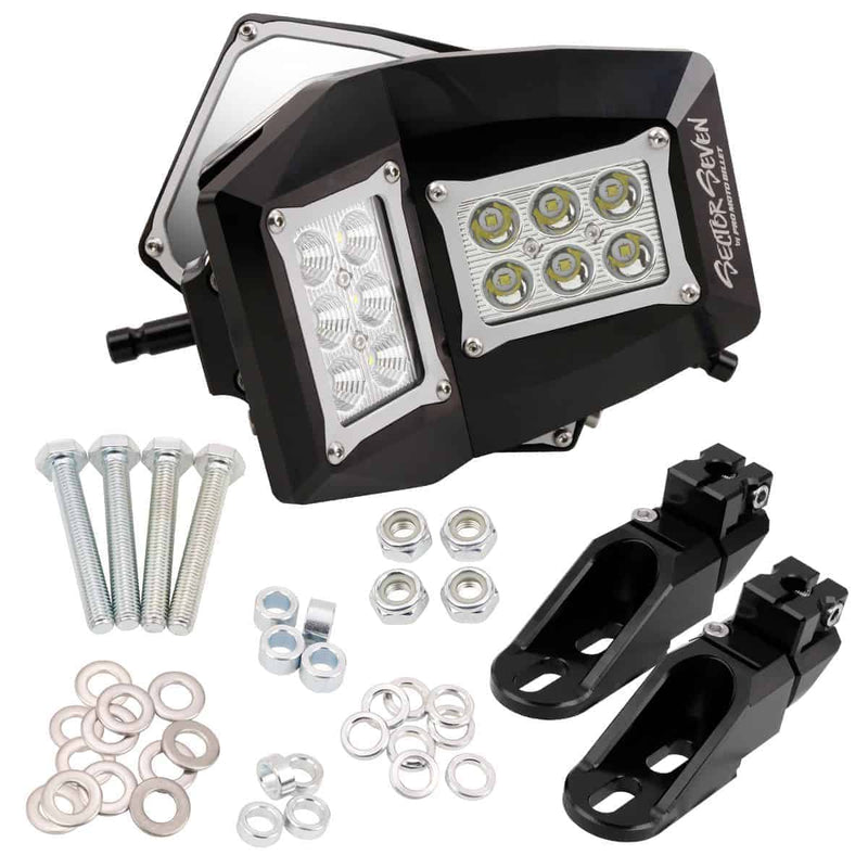 Sector Seven Spectrum Mirrors with Can-Am X3 Bung Mount Installation Kit