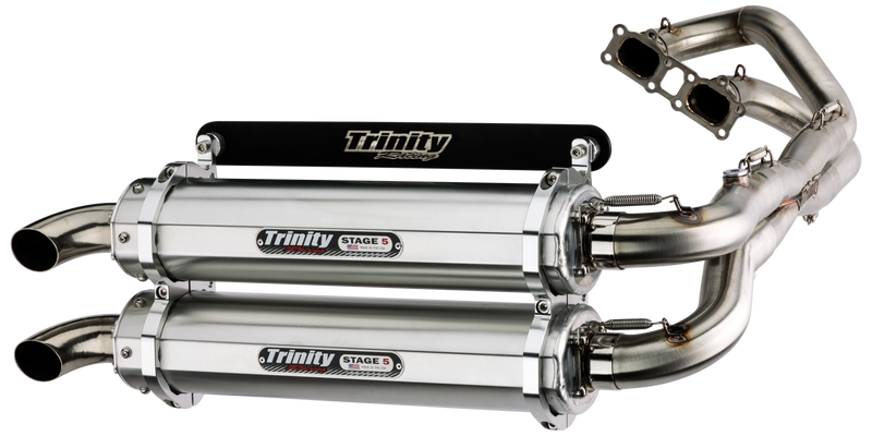 Trinity Racing Stage 5 Full Exhaust System Polaris RZR XP 1000 Brushed 