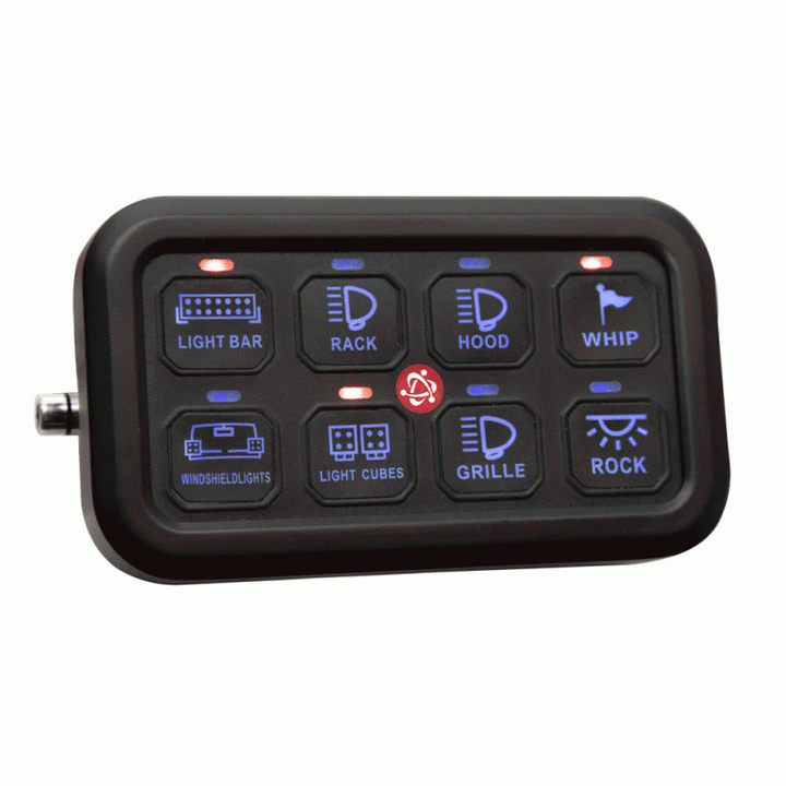 8 Gang LED Switch Panel System - Rugged Terrain