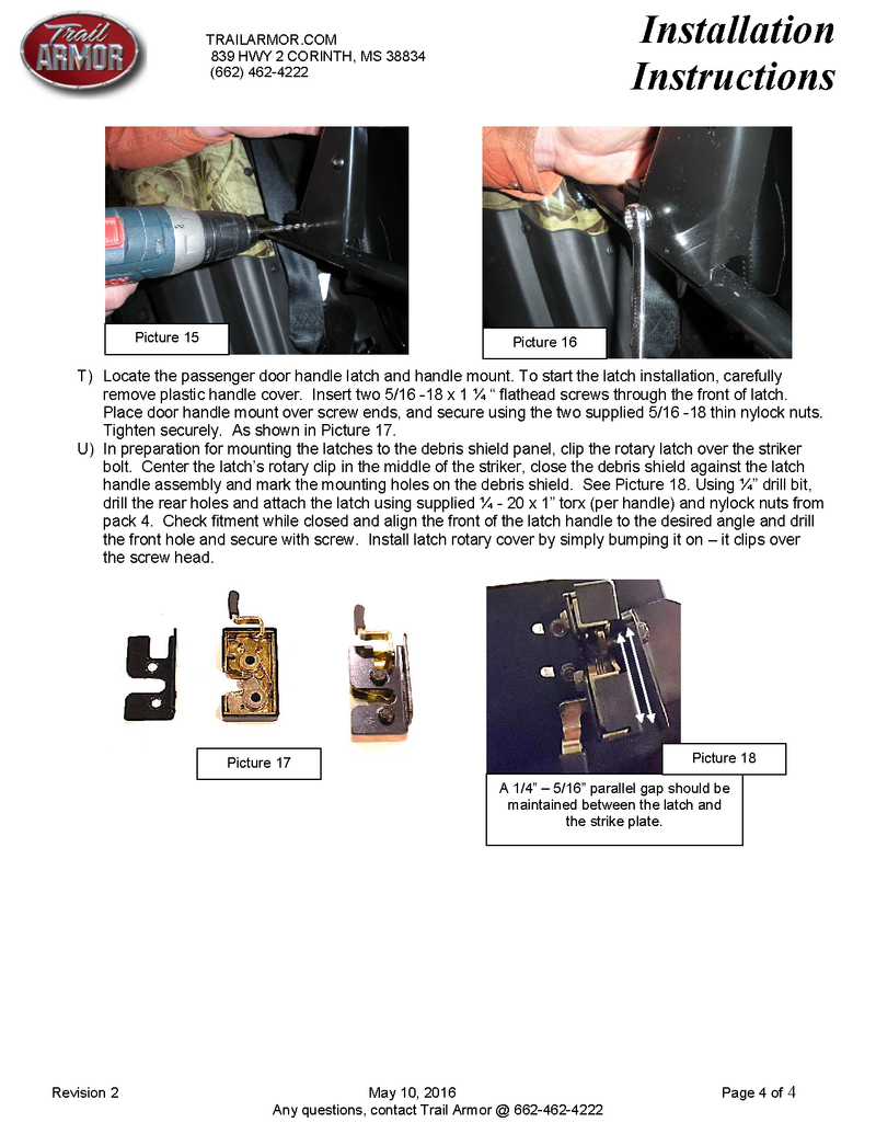 Trail Armor Half Door Style Debris and Mud ShieldS | 2009-21 Polaris RZR 170 (Installation Instructions)