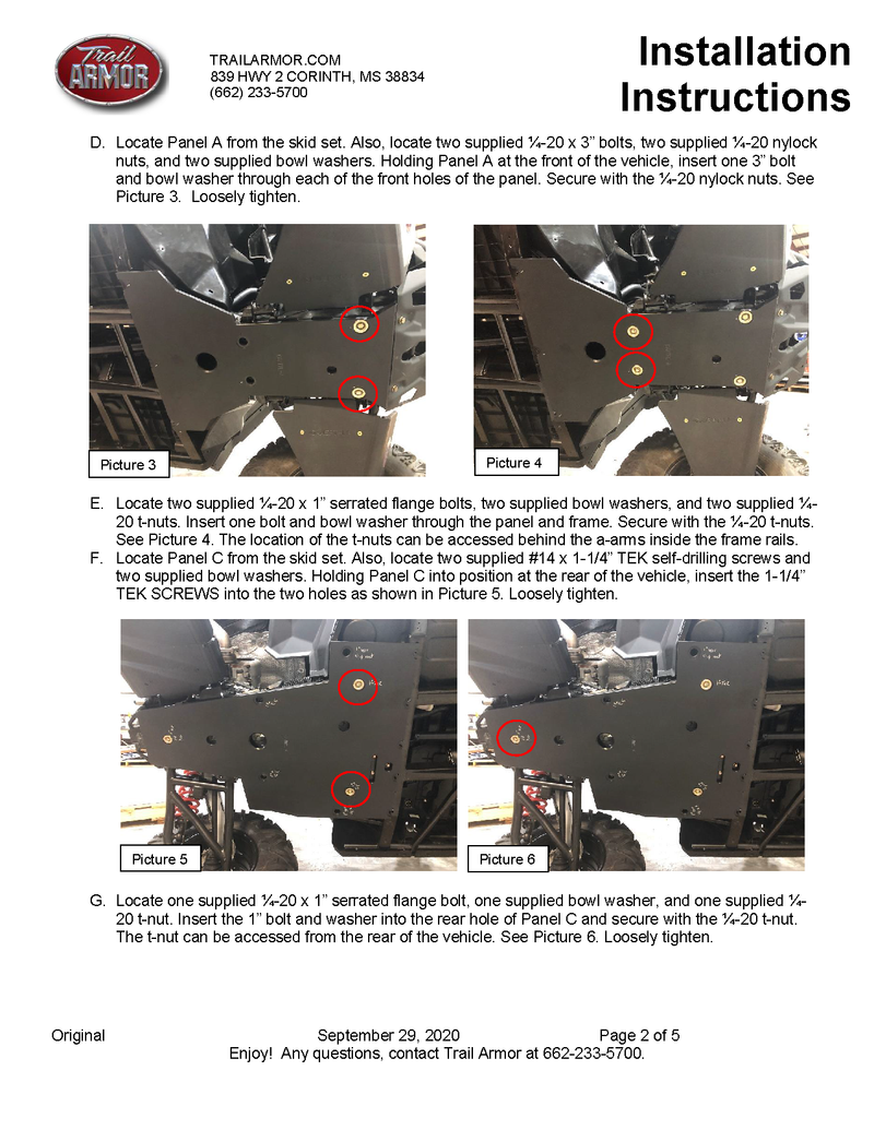 Trail Armor Full Skids with Integrated Slider Nerfs | 2020-23 Can-Am Maverick (Installation Instruction)