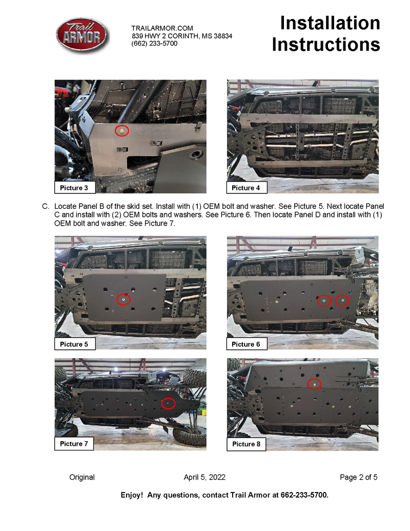 Trail Armor Skid Plate / Rock Sliders | Polaris RZR Pro R 4 Installation Instructions