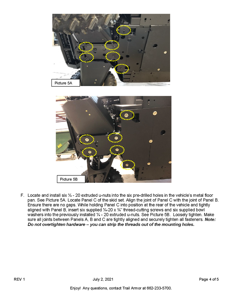 Trail Armor Sport Full Skids | 2021-22  Yamaha Wolverine RMAX2 Model (Installation Instruction)