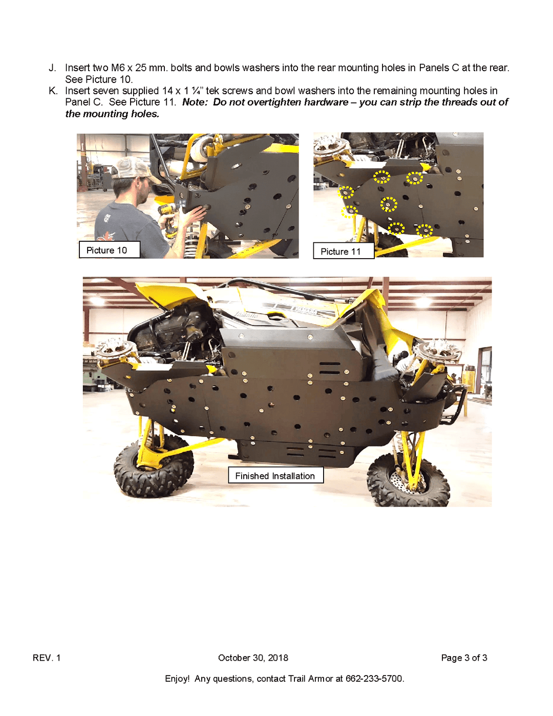 Trail Armor Skid Plate for 2016+ Yamaha YXZ1000R – Rugged Terrain