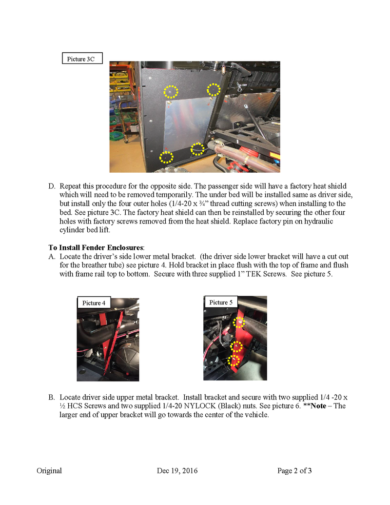 Trail Armor Underbed Mud Shield with Fender Enclosures | 2014-21 Ranger Midsize 570 Model (Installation Instruction)