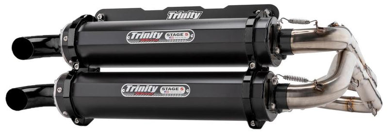 Trinity Racing Dual Full Exhaust System Polaris RZR RS1 Cerakote with Stainless