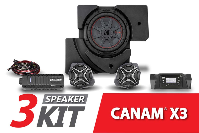 2017-2023 CanAm X3 Complete SSV 3-Speaker Plug-and-Play System