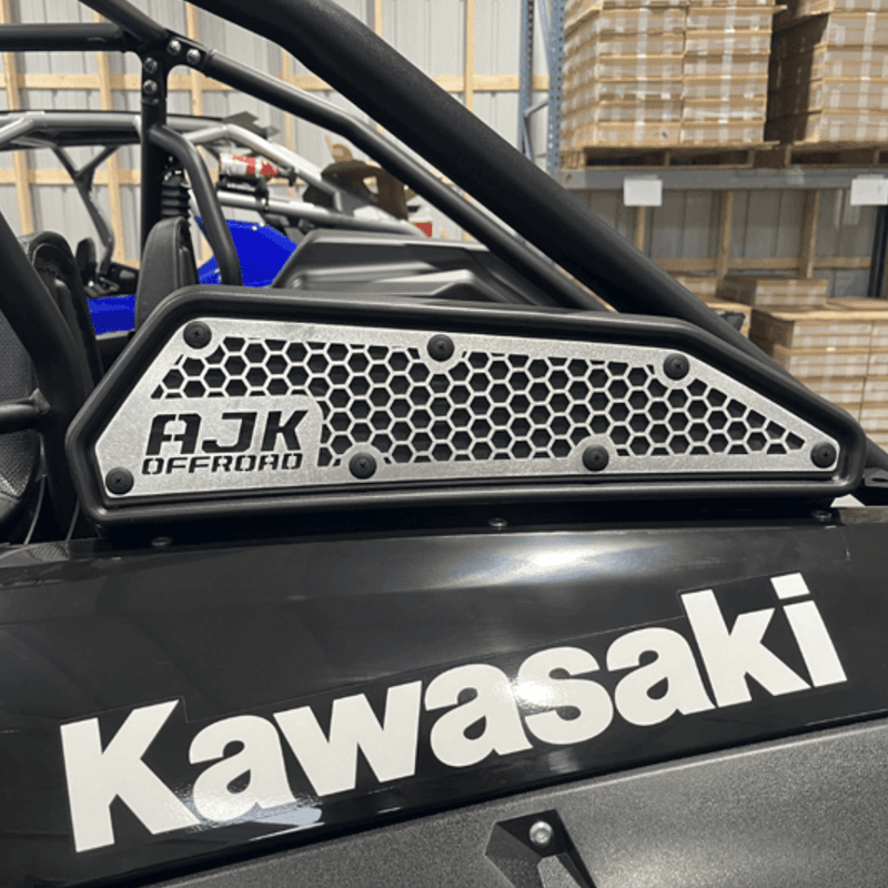 AJK Offroad Raw Intake Vent Cover Silver | Kawasaki KRX 1000