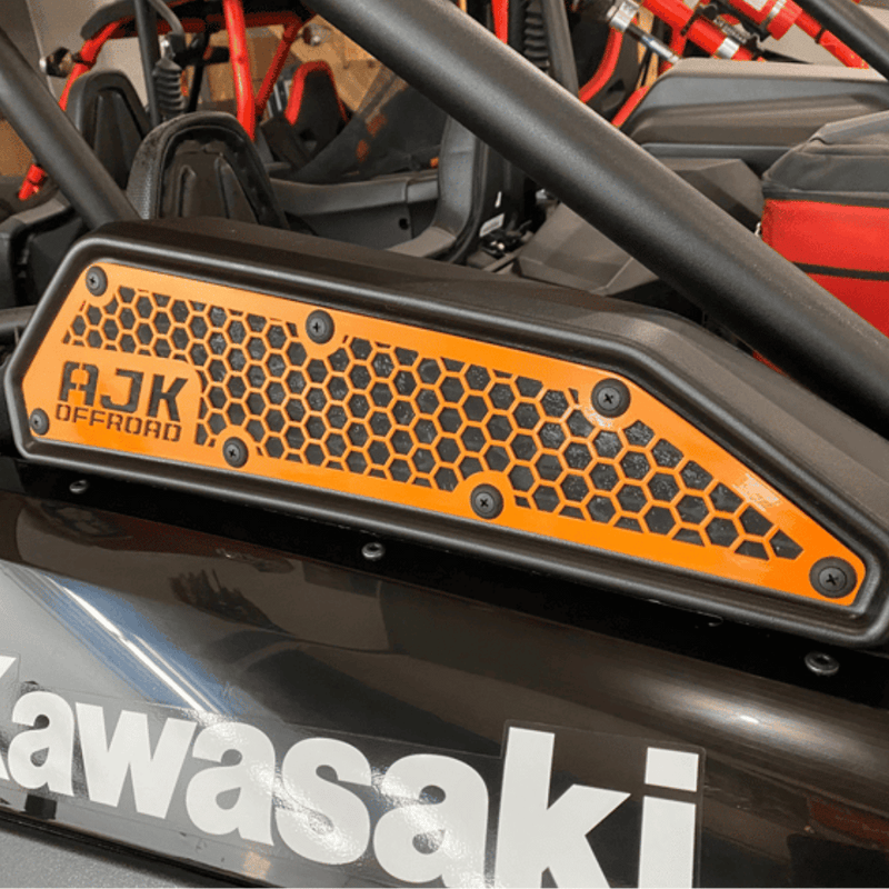 AJK Offroad Kawasaki Teryx KRX 1000 Air Intake Vent Cover Orange