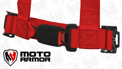 Moto Armor Four Point Harness | OEM style latch, GRAY