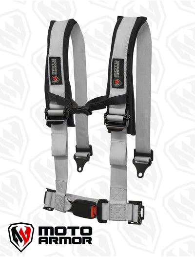Moto Armor Four Point Harness | OEM style latch, GRAY