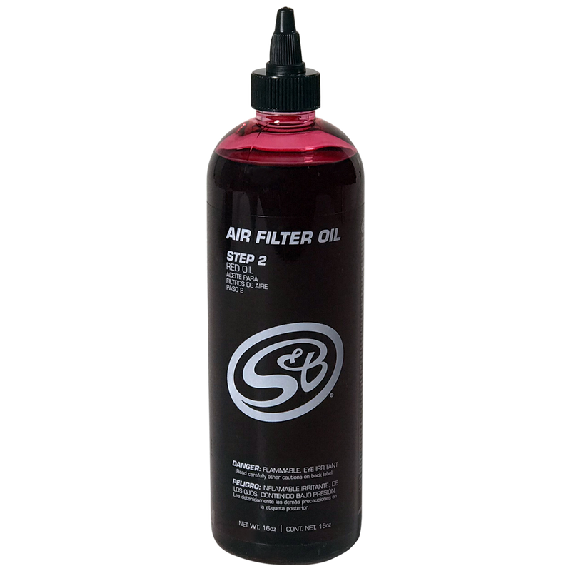 S&B 16 oz. Bottle of Air Filter Oil - Red