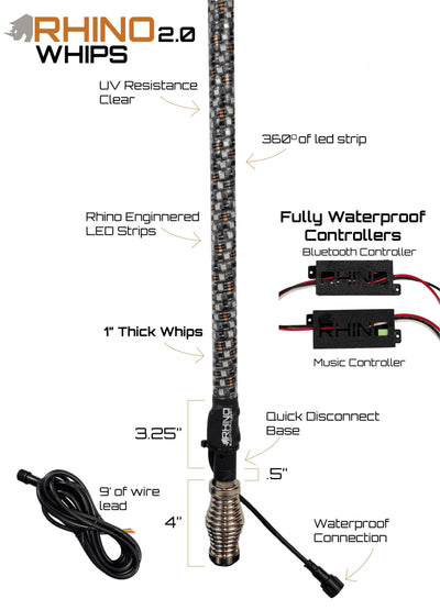 Rhino 2.0 Whip Light Kit