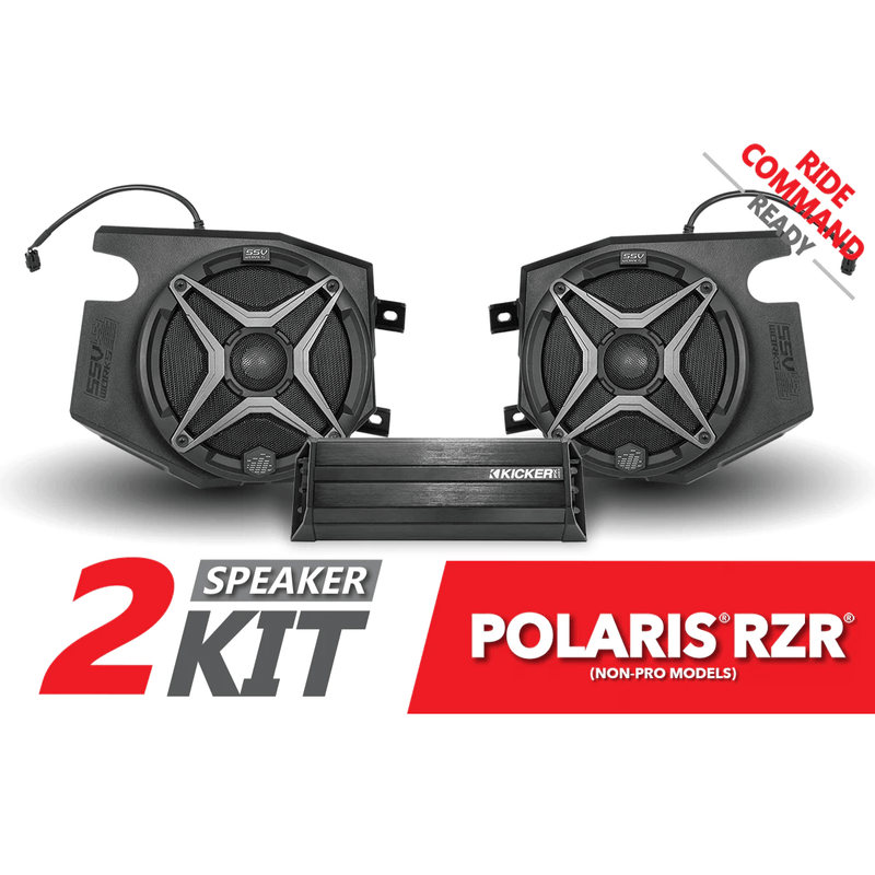 SSV Works Polaris RZR 2 Speaker Plug & Play Kit for Ride Command Promotion